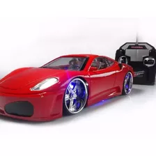 Carrinho Controle Remoto Ferrari Leds Nas Rodas E Farol