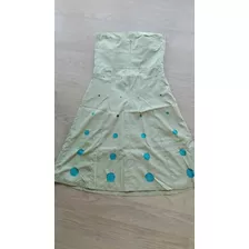 Vestido De Fiesta Uma Strapless Sedoso. Diseño.