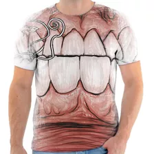 D1 Camisa Camiseta Personalizada Dentes Artes Gigant...