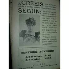 Publicidad Antigua Clipping Servicios Funebres A Caballo Mir