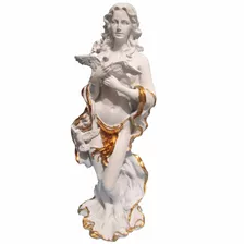 Deusa Afrodite Branca 30cm Venus Estátua Em Resina