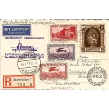 Postal Zeppelin 1933 Alemanha Curitiba Boa Franquia Aviação