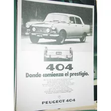 Publicidad Peugeot 404 Automoviles Donde Comienza Prestigio