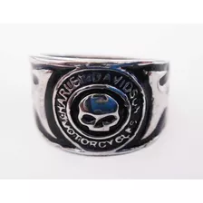 Anillo De Acero De Calavera Harley Davidson Us12 Skpalace