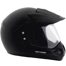 Capacete Masculino Cross Trilha Ebf Super Motard Solid Fosco Cor Preto-fosco Tamanho Do Capacete 58 - M