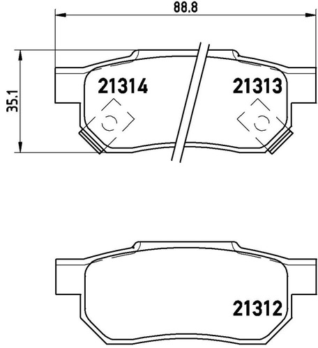 Balatas Traseras Low Metal Honda Beat 47kw 91-96 Brembo Foto 2