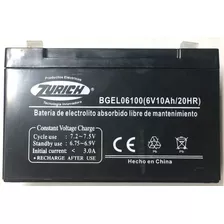 Bateria Electrolito 6v 10 Amp 15x9,5x5cm Zurich Bgel06100