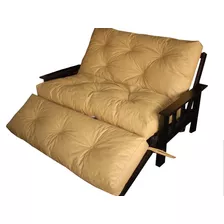 Futon 2 Cuerpos Con Apoya Pies - Guatambu Y Ecocuero