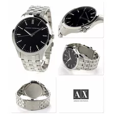 Reloj Armani Exchange Mod. Ax2147 Plata Fondo Negro