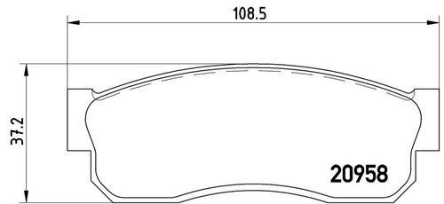 Balatas Delanteras Low M. Nissan Sunny Ii I 1.6 86-91 Brembo Foto 2