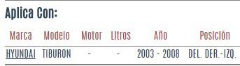 Base De Amortiguador Del Para Hyundai Tiburon  2003-2008 Vzl Foto 2