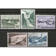 Islandia Serie X 5 Sellos Usados Electrificación Año 1956