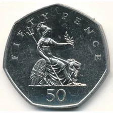 Inglaterra - 50 Pence De 1.997 - S/fc 