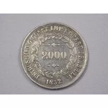 Bela Moeda De Prata - Brasil Império - 2000 Réis - 1852