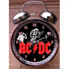 Reloj Despertador Acdc - Iron Maiden - Queen - Metallica