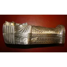 Tutankamón Peltre Sárcofago 17 X 6 X 8 Cm 