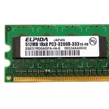 Elpida Ebe51rd8agfa-4a-e 512mb Pc2-3200 Ddr2 Sdram Dimm