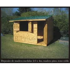 Galpon Jardin De Madera Deposito 2x3m Sin Piso Cuatri Taller