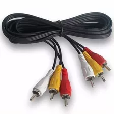Cable 3 Rca A 3 Rca 3 Mts (rojo,blanco,amarillo) - Vte Lopez