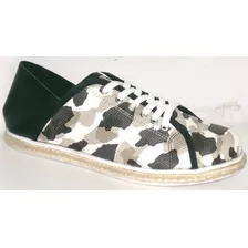 Zapatillas Motor Oil Camufladas Cuero Vacuno