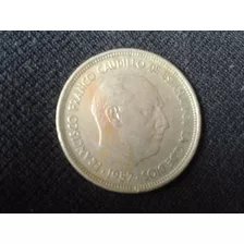 Moneda España 50 Pesetas Níquel 1957 (9)