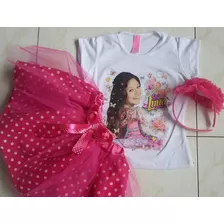 Conjunto Niña Tutu Tutus Con Blusa Soy Luna Y Balaca