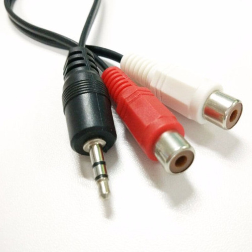Cable Audio -jack Macho 3.5mm A 2 Rca Hembra De 30 Cms.