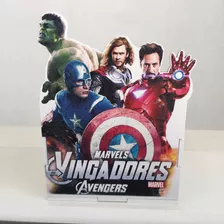 25 Centro Mesa Vingadores Em Mdf - Cachepot Personalizado