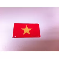 Adesivo Resinado Da Bandeira Do Vietnã 5x3 Cm