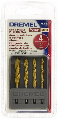 Kit Set Mechas Dremel 631 Titanio 4pz Minitorno Broca Dgm