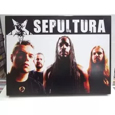 Sepultura Poster Lindo Quadro Artesanal Madeira