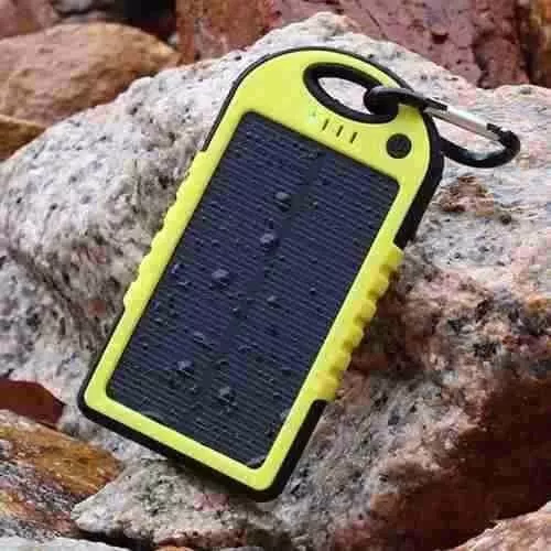 Cargador Solar 5000 Mah Portátil Impermeable Bateria Luz Led