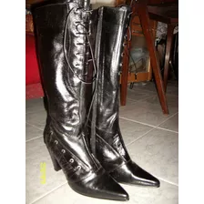 Botas De Cuero Mujer. Modelo Exclusivo N» 35