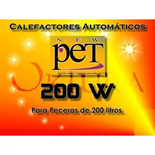 Calefactor 200w Automáticos P/peceras A Partir De 100 Litros