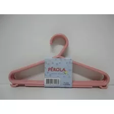 12 Cabide Infantil Plastico Feminino 28x14cm Reforçado