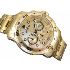 Relogio Invicta Pro Diver 0074 Banhado Crono Dourado