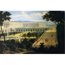 Vista Jardim Orangerie Versailles Pintor Martin Repro Tela