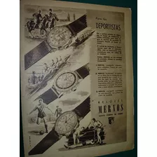 Publicidad Antigua Clipping Relojes Mervos Para Deportistas