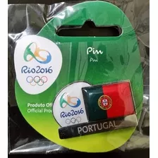 Pin Oficial Olimpiada Rio 2016 Bandeira Portugal