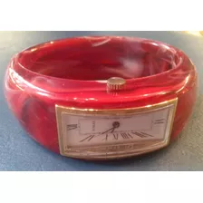 Vintage Reloj Pulsera Dama Mujer Pulsera Pomar Funcionando