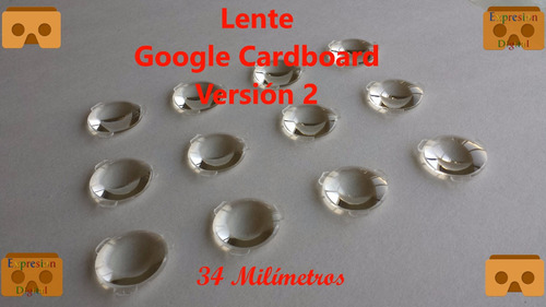 Lente Google Cardboard V2 - 1 Par,d34mm*f39.3mm