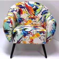 02 Poltrona Cadeira Sofia Decorativa Recepçao Color