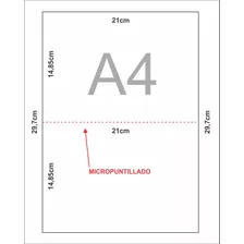 5 Resmas A4 Blanco Troquelada Perforada Recibo Sueldo