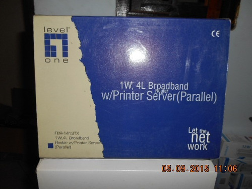 Roteador Level One Fbr-1412tx Printer Server Lote C/6 (39a)