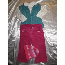 Pantalon Chaleco Harvest Gorro Polo Niña 2 Años 4 Piezas 