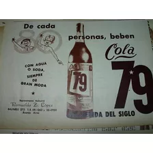 Publicidad Clipping Jugo Gaseosa Cola 79 Bebidas Refresco