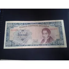 Chile Billete 100 Escudos Firma Gruesa