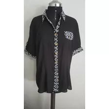 Blusa Camisa Para Dama - Negro