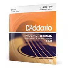 Guitarra Encord 12c .009 D'addario Phosphor Bronze Ej41 Steel