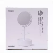 Espejo Redondo Maquillaje Joyero Con Alhajero Miniso